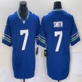 Nike Seattle Seahawks #7 Geno Smith blue Color Rush Limited Jersey 03