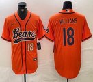 Nike Chicago Bears #18 Caleb Williams orange baseball Joint name -BD 01