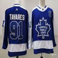 Adidas Toronto Maple Leafs #91 John Tavares blue hockey jersey-PD