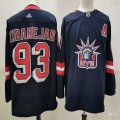 Adidas New York Rangers #93 Mika Zibanejad dark blue hockey jersey-PD