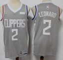 Nike Los Angeles Clippers #2 Kawhi Leonard gray nba jerseys -S8