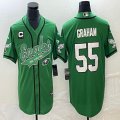 Nike Philadelphia Eagles #55 Brandon Graham Green baseball jerseys Joint name C patch BD 01