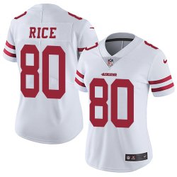 Women 49ers #80 Jerry Rice nike white Color Rush Limited Jersey