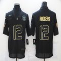 Nike Green Bay Packers #12 Aaron Rodgers black Color Rush Limited Jersey Commemorative Edition-BD