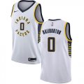 Nike Indiana Pacers #0 Tyrese Haliburton white NBA basketball jerseys Hot-press font