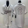 Nike New York Yankees blank white majestic baseball jerseys big logo -BD