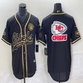 Nike Kansas City Chiefs blank black baseball jerseys Joint name big logo -BD