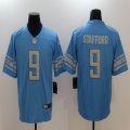 Nike Detroit Lions #9 Matthew Stafford blue Color Rush Limited Jersey Inverted version