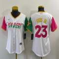 Women Nike San Diego Padres #23 Fernando Tatis Jr white red green majestic mlb Jerseys city version