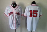 Boston Red Sox Dustin 15 new white mlb jersey