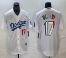 Los Angeles Dodgers #17 Shohei Ohtani Nike white throwback majestic baseball Jersey-BD 08