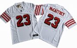 San Francisco 49ers 23# Christian McCaffrey throwback white Nike Vapor F.U.S.E. Limited Jersey big size