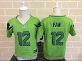 Nike Seattle Seahawks 12 fan light green children nfl Jersey