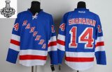 2014 stanley cup Rangers SHANAHAN 14# blue nhl jerseys