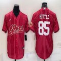 Nike #85 George Kittle red baseball jerseys Joint name-BD 01