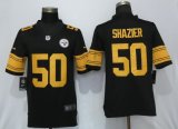 Women Pittsburgh Steelers #50 Ryan Shazier Nike black yellow Color Rush Limited Jersey