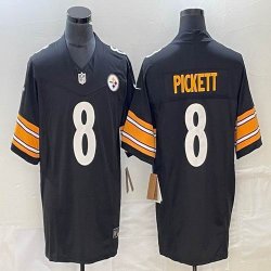 Nike Pittsburgh Steelers #8 Kenny Pickett black Color Rush Limited Jerseys-BD 03