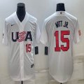 2023 World Cup #15 Bobby Witt Jr. white USA majestic baseball jerseys 07