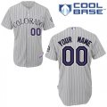 Colorado Rockies Personalized custom Grey MLB Jersey