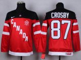 Youth Canada team Sidney Crosby 87 red black NHL hockey jerseys 100th