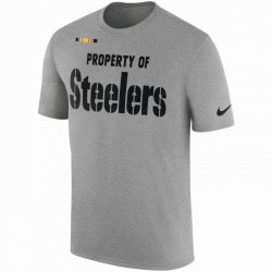 Men\'s Pittsburgh Steelers Nike Heather Gray Sideline Property Of Facility T-Shirt