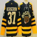 Adidas Boston Bruins #37 Patrice Bergeron black yellow ice hockey Jersey-PD