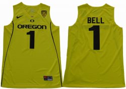 2018 Oregon Ducks #1 Jordan Bell yellow College Basketball Jersey