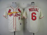 St Louis Cardinals MUSIAL #6 Jerseys Gream MLB Jerseys