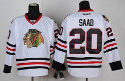 Reebok Chicago Blackhawks SAAD 20 white nhl jerseys