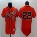 2016 San Francisco Giants 22# Will orange Flexbase Authentic Collection Jersey