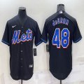 Nike New York Mets Jacob deGrom #48 black majestic mlb jerseys-BD