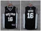 San Antonio Spurs #16 Pau Gasol Black Stitched NBA Jersey