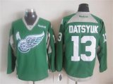 2015 Detroit Red Wings #13 Pavel Datsyuk green Ice Hockey Jerseys