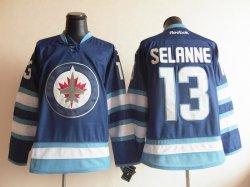 NHL New York Jets 13 Selanne blue new jersey