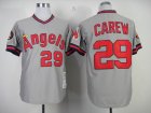 Anaheim Angels #29 Rod Carew throwback Grey 1985 MLB Jerseys