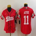 Women Nike San Francisco 49ers #11 Brandon Aiyuk red Mexico baseball jerseys Joint name-BD