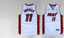 Adidas Miami Heat ANDERSEN 11# white red nba Jersey