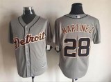 Detroit Tigers #28 J. D. Martinez gray majestic mlb baseball jerseys