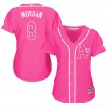 2017 Women Oakland Athletics #8 Morgan pink majestic mlb jersey