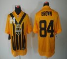 Pittsburgh Steelers #84 Antonio Brown yellow throwback NFL Jersey