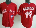 Toronto Blue Jays 19 Jose Bautista red Majestic baseball jersey