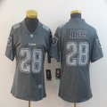 Women Oakland Raiders #28 Josh Jacobs fashion gray Nike Color Rush Limited Jersey