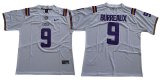 LSU Tigers Odell #9 Joe Burreaux White NCAA Football Jersey