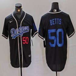 Nike Los Angeles Dodgers #50 Mookie Betts black majestic baseball Jerseys Joint name -BD 06