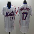 2016 New York Mets 17 Keith Hernandez white blue stripe elite baseball jerseys