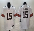 Nike Cleveland Browns #15 Joe Flacco white Color Rush Limited Jersey 01