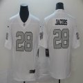 Nike Oakland Raiders #28 Josh Jacobs White Color Rush Limited Jersey