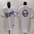 Nike Kansas City blank white majestic MLB jerseys-BD 02