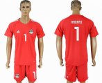 2018 World Cup Egypt #1 HADARI red goalkeeper soccer jersey