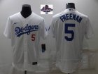 2024 World Series Champions Los Angeles Dodgers #5 Freddie Freeman white Flexbase Authentic Collection Jersey